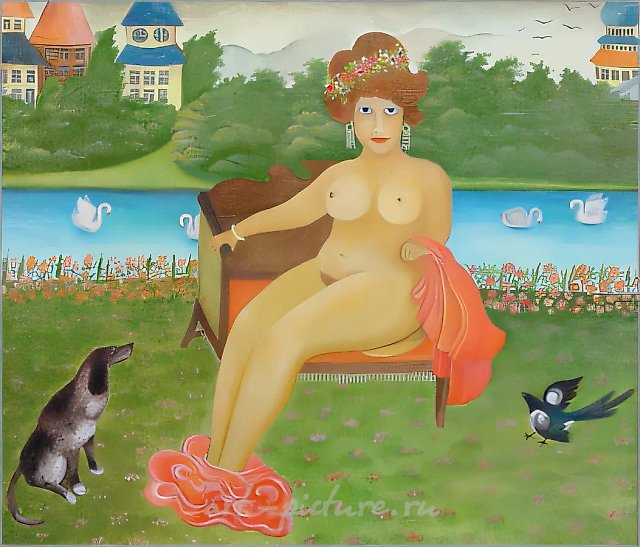«Хотелось бы мне иметь золотые горы...», 2000, холст, масло, 60x70
