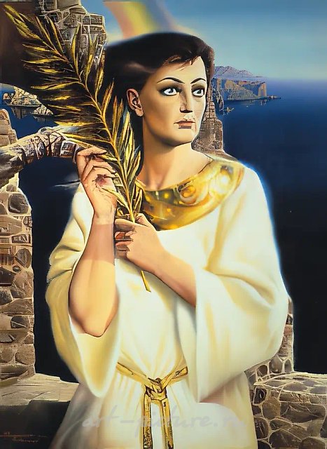 雅典娜，1992年，布面油画，65x85厘米