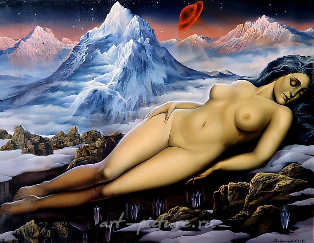 山之女神，零，布面油画，