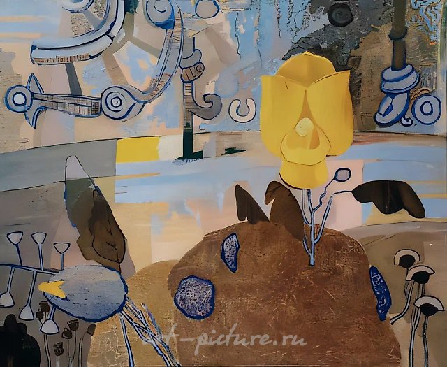 Утро в саду, 1999, акрил на холсте, 120x140, $5000