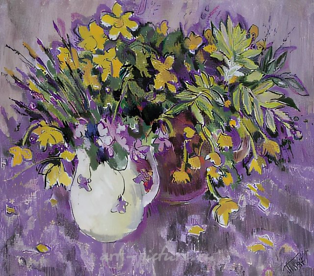 春天的花朵，1997年，纸本，粉彩，37×40厘米