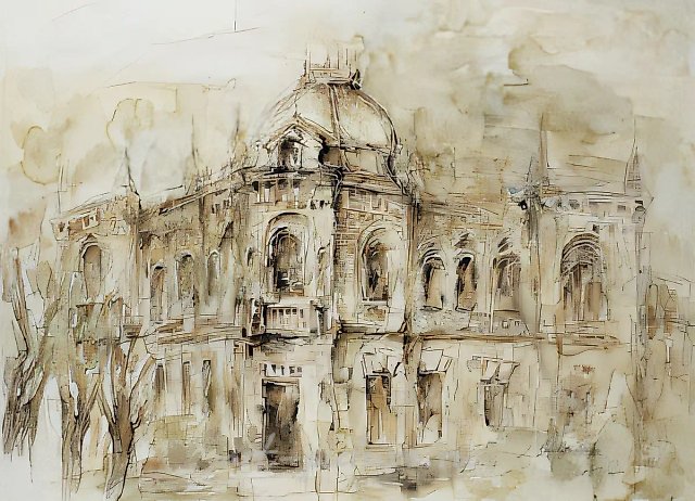 Екатеринодар., 1998, бумага, акварель, 62х80