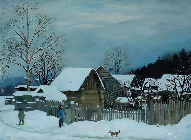Зима в Ново-Шихово., 1997, холст, масло, 60х80