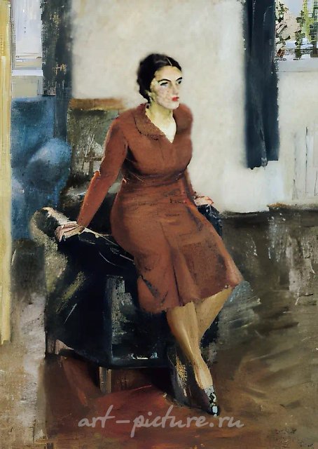 Interior., 1946, oil on canvas, 70x50 Property Rubanov V.I. and Rubanova E.I.