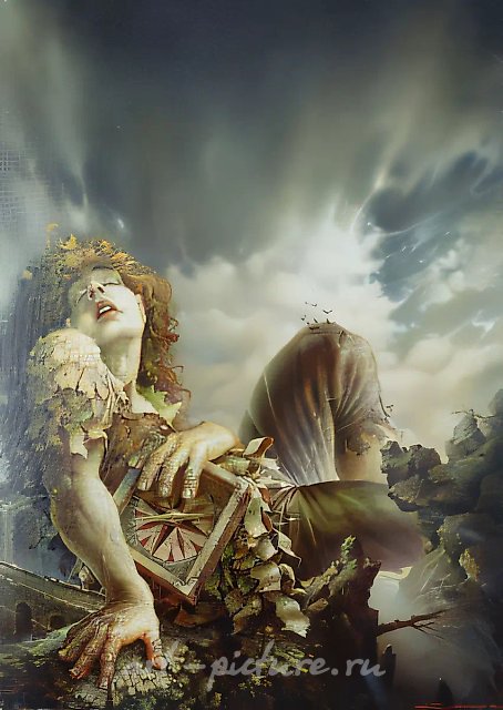 沉睡的风，1999年，布面油画，135x100，作者所有