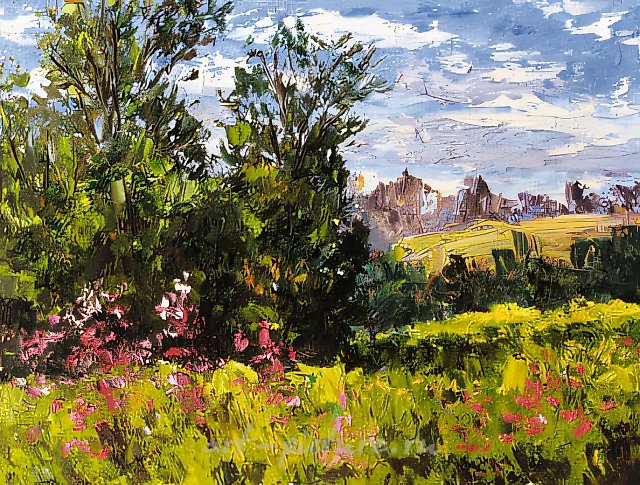 Цветущий июль, 1998, холст, масло, 50х60