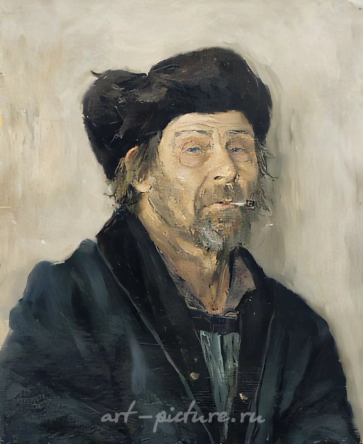 Портрет мужика, 1994, картон, масло, 57х47