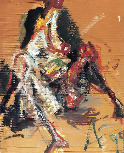 Обнаженная модель, № 1864, 1999, бумага, масло, 74,5х60,5
