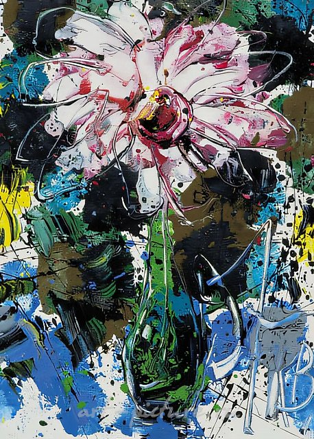 Цветок, 1997, масло на холсте, 70x50