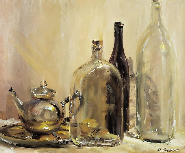 Старое стекло, 1999, холст, масло, 50х70