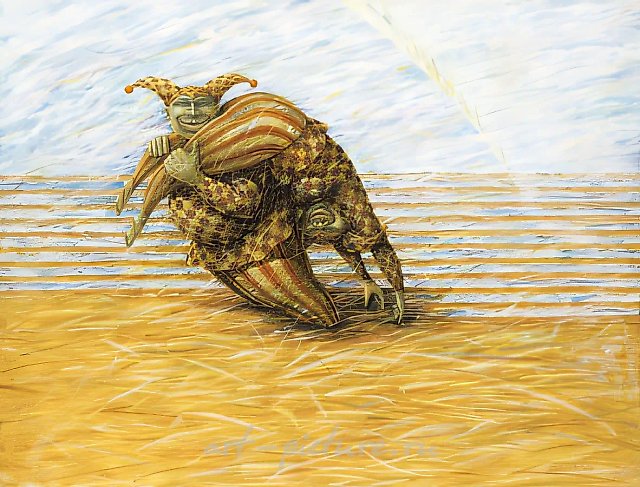 耕地，1998年，布面油画，70×90