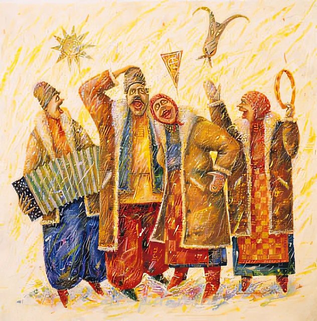 卡利亚德基，1998年，布面油画，60×60