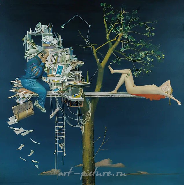 Счастье., 1999, холст, акрил, 110х110