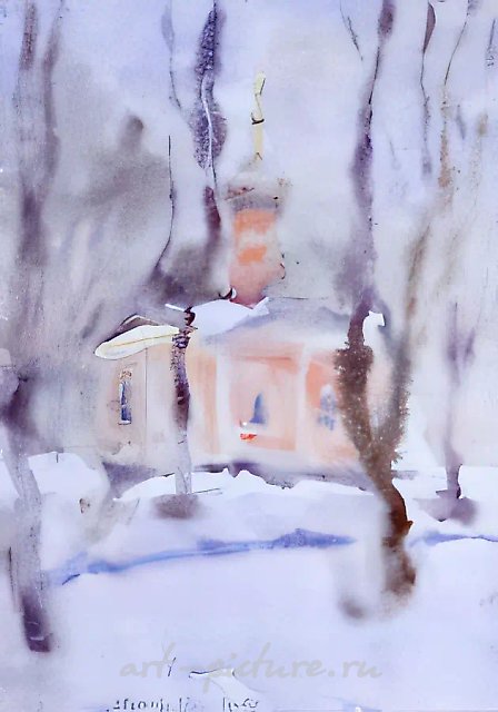 Оттепель, 1997, акварель, бумага, 40x28, $500. Собственность автора