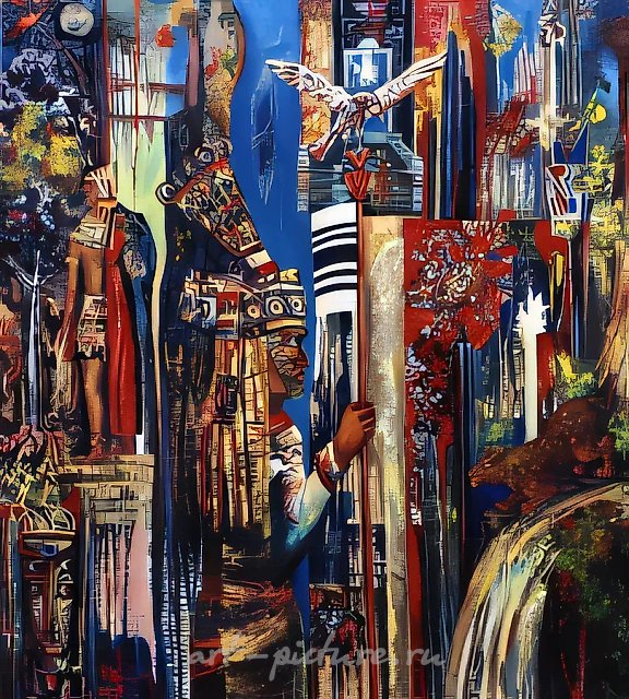 Путь воина (по Кастанеде), 1997, масло на холсте, 144x130, $4500