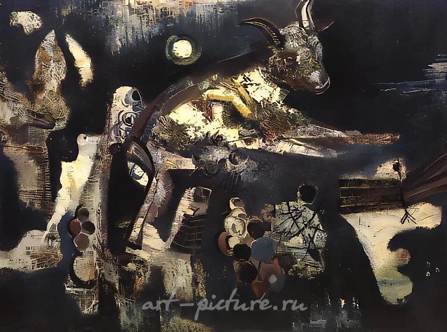 Телец (серия «Знаки зодиака»), 1991, масло на холсте, 90x120, $3000