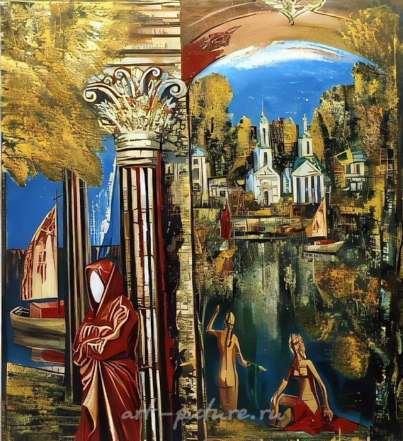 Второе рождество, 1997, масло на холсте, 144x132, $4000