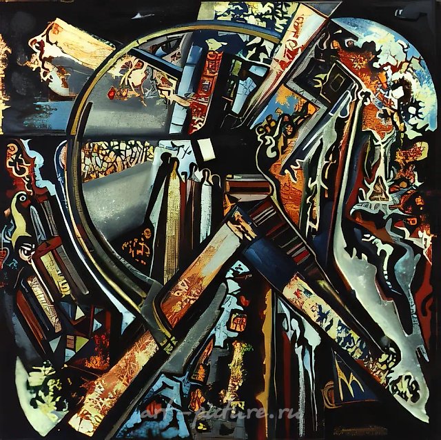 Колесо Сансары, 1994, масло на холсте, 90x90, $1500