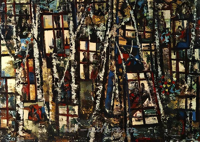 Окна, 1995, масло на холсте, 90x120, $1600