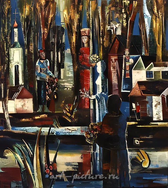 Река времени, 1991, масло на холсте, 180x120, $10000
