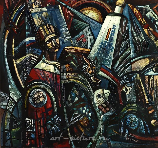 Возрождение, 1995, масло на холсте, 145x130, $7000