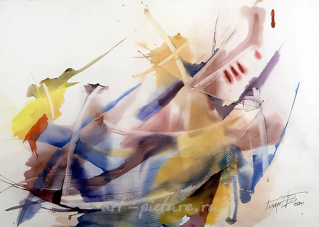 Венеция. Погружение в миф. Карнавал, 2001, акварель, 70x100, $1100