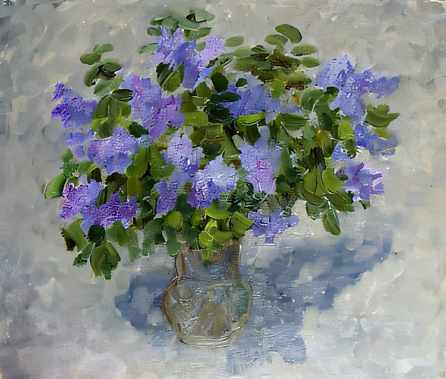 Сирень, 1974, холст, масло, 60x73. Собственность автора