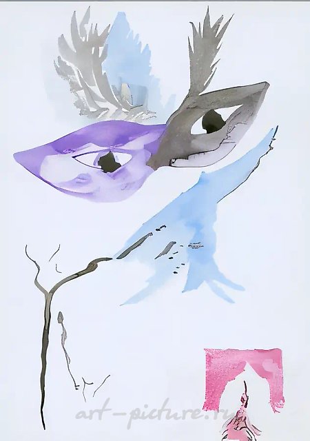 Театральная сказка Ромера, 1998, доска, акварель, 20x15