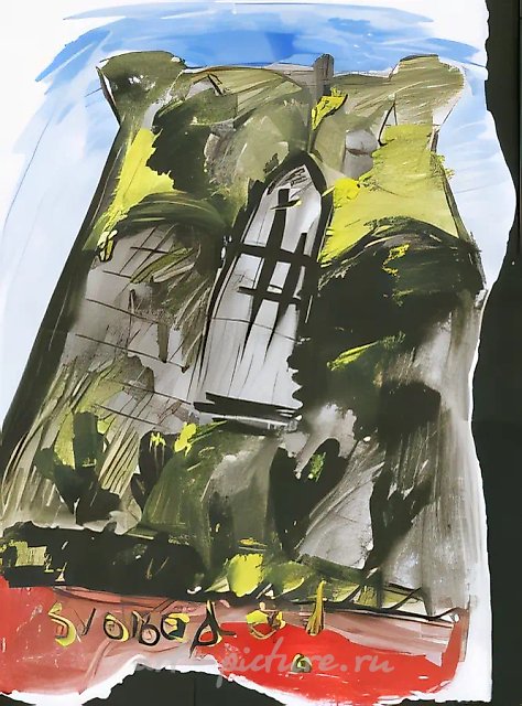 Свобода, 1999, доска, гуашь, 40x30