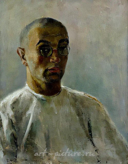Автопортрет, 1929, холст, масло, 70х54 Владельцы Рубанов В.И. и Рубанова Е.И.