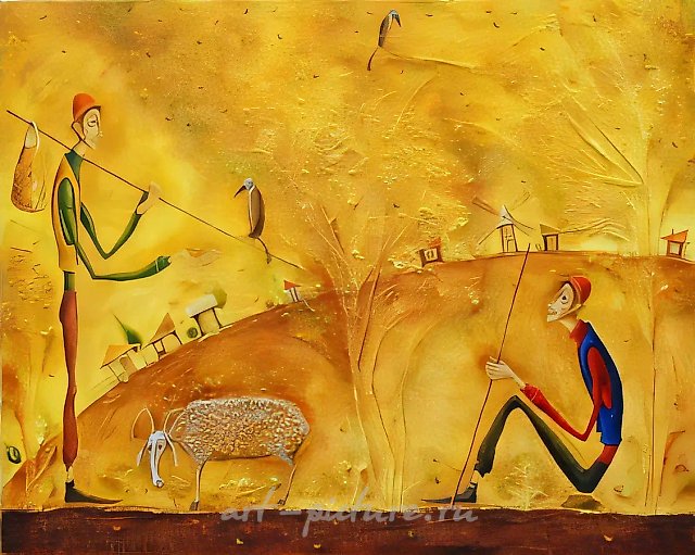 Второй день, 2000, холст, масло, 100х125