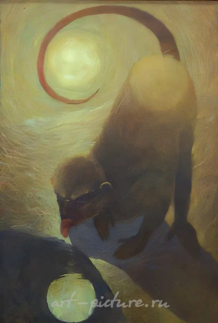 Два солнца, 2000, масло на холсте, 70x90, $1200