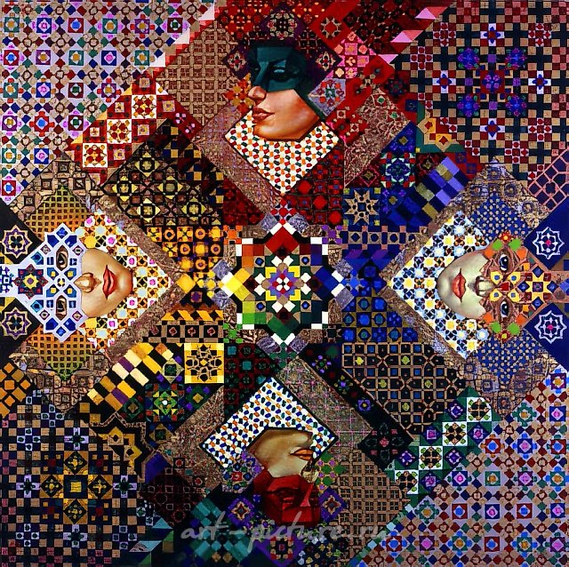 Квадрат цвета, 1995, холст, масло, 100х100 Частная коллекция. США
