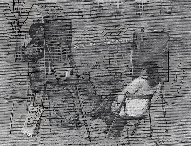 Тео, 1995, бумага, карандаш, 23x30