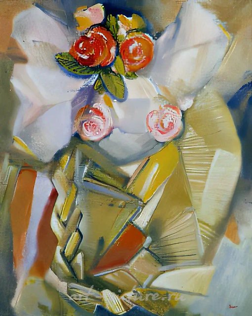 Braid of Bavarian girl, 2000, oil on canvas, 55x45 Author`s property
