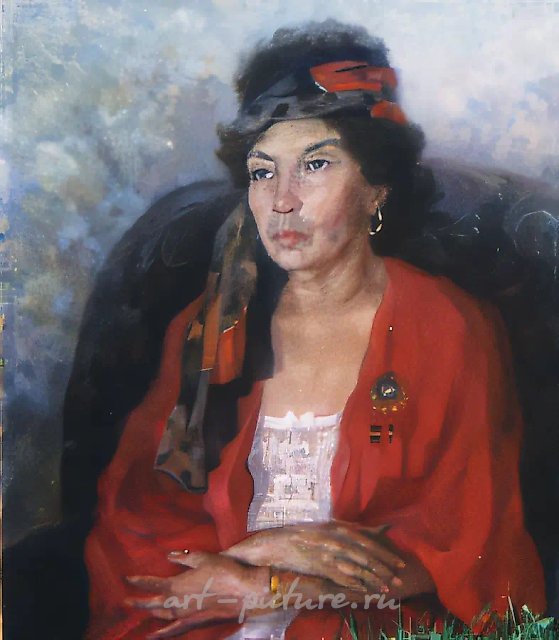А. Оranskaya. Portrait of I. M., 1999, oil on canvas, 70х70 Privat collection. Russia