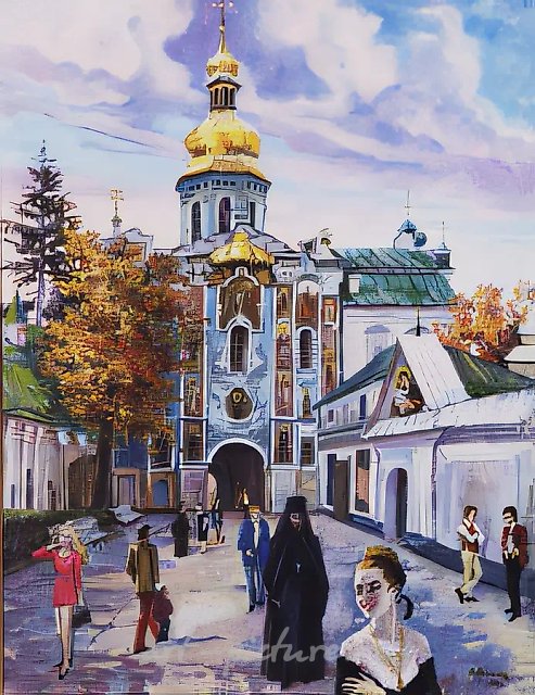 А. Оranskaya. Kiev. Kievo-Pecherskaia Lavra, 0, oil on canvas,