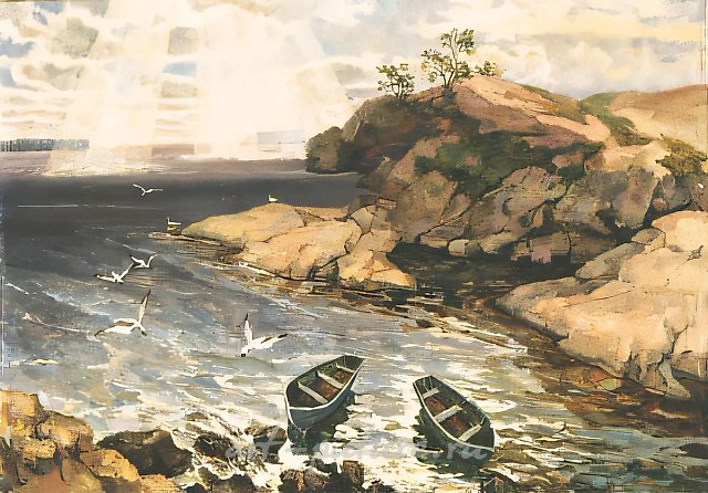 А. Оranskaya. Kitonsarra island, 0, oil on canvas, 60х40