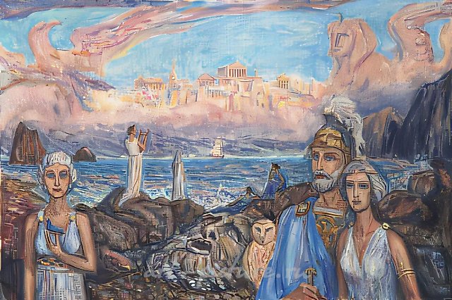 D.Nebogatov. Atlantida`s ghost, 2000, oil on canvas, 60х80, $350