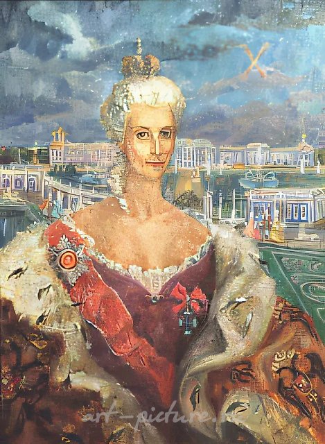 D.Nebogatov. Queen, 1999, oil on canvas, 80х60, $460