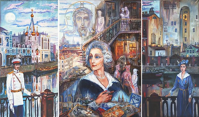 D.Nebogatov. Memory. Triptych, 1999, oil on canvas, 101х71, $1.150