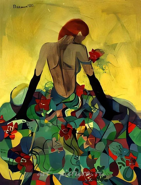 Платье, 2000, бумага, гуашь, 35x65, $600