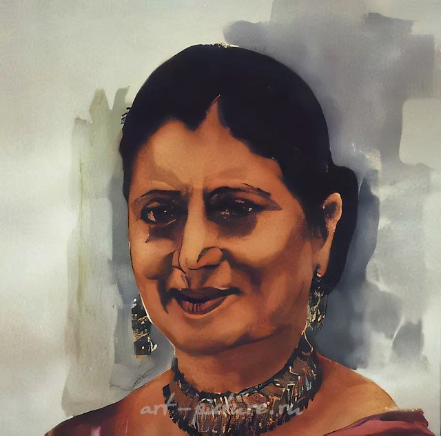 Woman’s portrait, 2000, oil on canvas, 40x40 Privat collection. India
