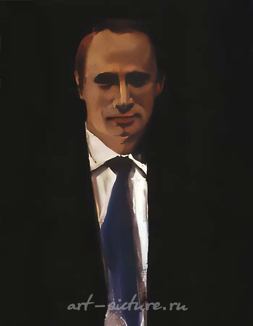 Portrait of President Russian Federation V.V.Putin, 2000, oil on canvas, 60x45 Privat collection. Russia