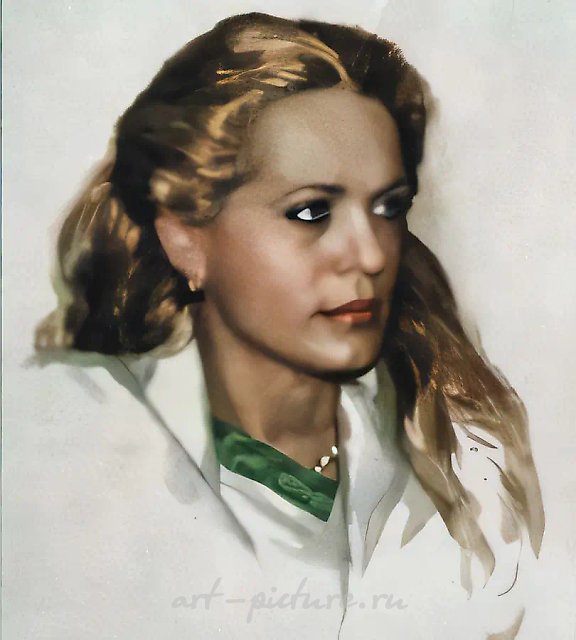 Woman’s portrait, 2000, oil on canvas, 40x35 Privat collection. India