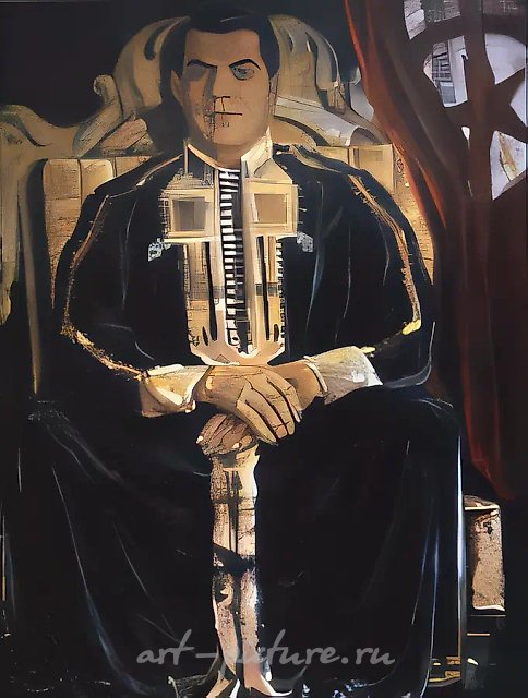 Men’s portrait, 2000, oil on canvas, 140x100 Privat collection. Tunis