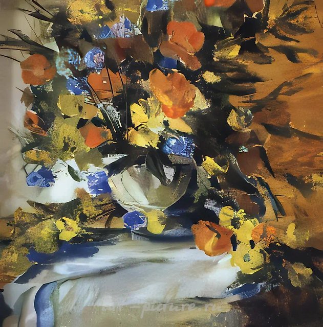 Натюрморт, 2000, масло на холсте, 75x75. Частная коллекция