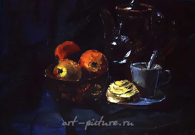 Натюрморт, 2000, масло на холсте, 50x60. Частная коллекция, Франция. Продано на аукционе Christie`s