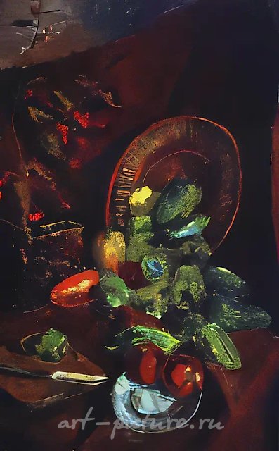 Натюрморт, 2000, масло на холсте, 120x74. Частная коллекция, США