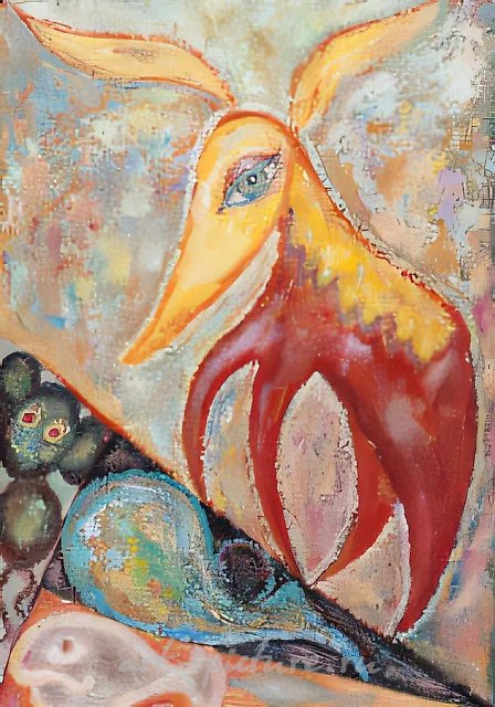 Волшебный ослик 1, 1996, масло на холсте, 70x50